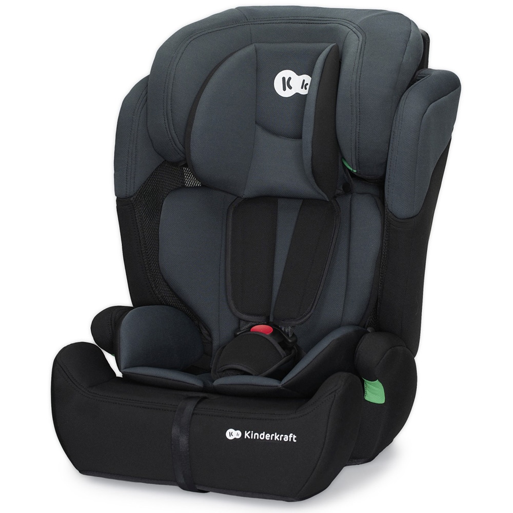 Scaun auto KINDERKRAFT Comfort Up KCCOUP02BLK, 5 puncte, 9-36 kg, R129, gri inchis-negru