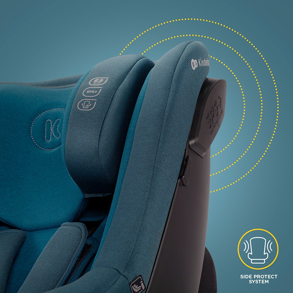 Scaun auto KINDERKRAFT I-Guard Pro KCIGUAPRBLU, 5 puncte, 9-25kg, i-Size, albastru petrol-negru