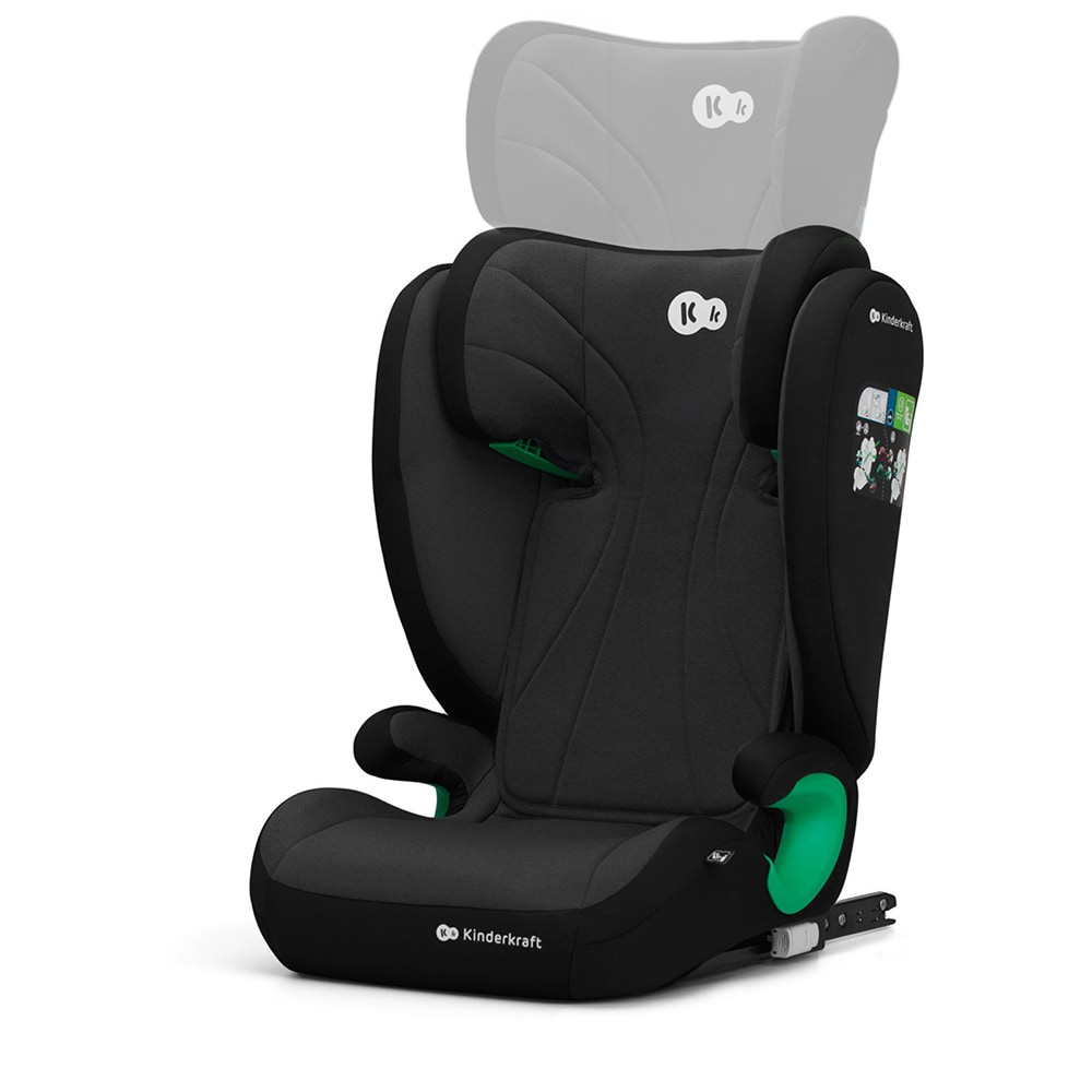 Scaun auto KINDERKRAFT Junior Fix 2 KCJUFI20BLK, Isofix, 15-36 kg, R129, negru