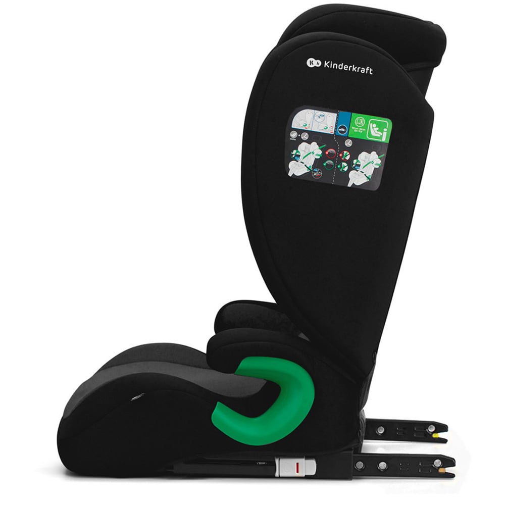 Scaun auto KINDERKRAFT Junior Fix 2 KCJUFI20BLK, Isofix, 15-36 kg, R129, negru