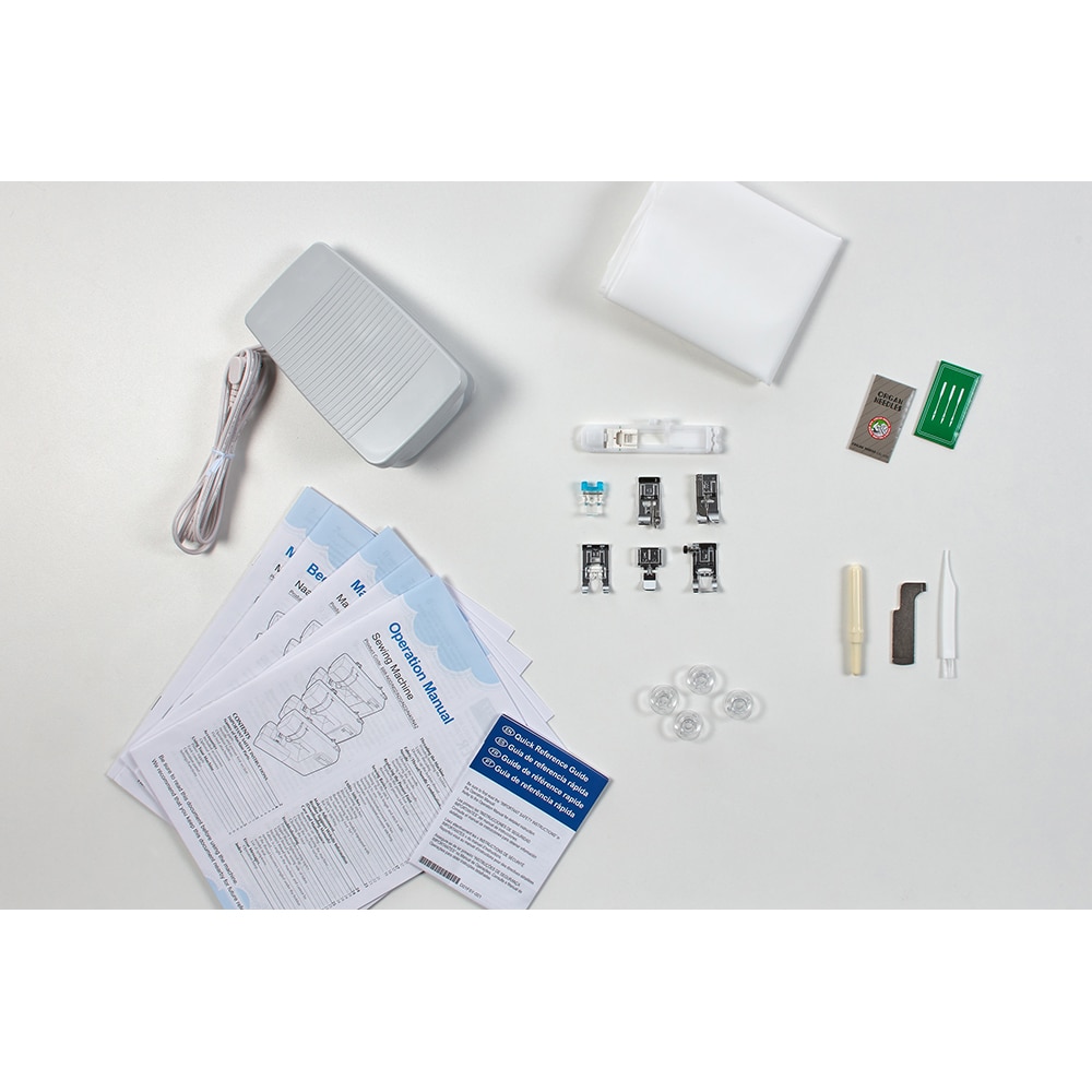 Masina de cusut BROTHER X40S BRX40SYD1, 850imp/min, 40 programe, alb-mov