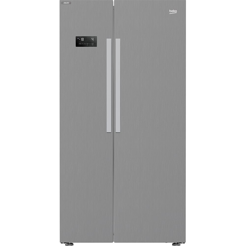 Side by Side BEKO GNE64021XB, NeoFrost, 580 l, H 179 cm, Clasa F, argintiu