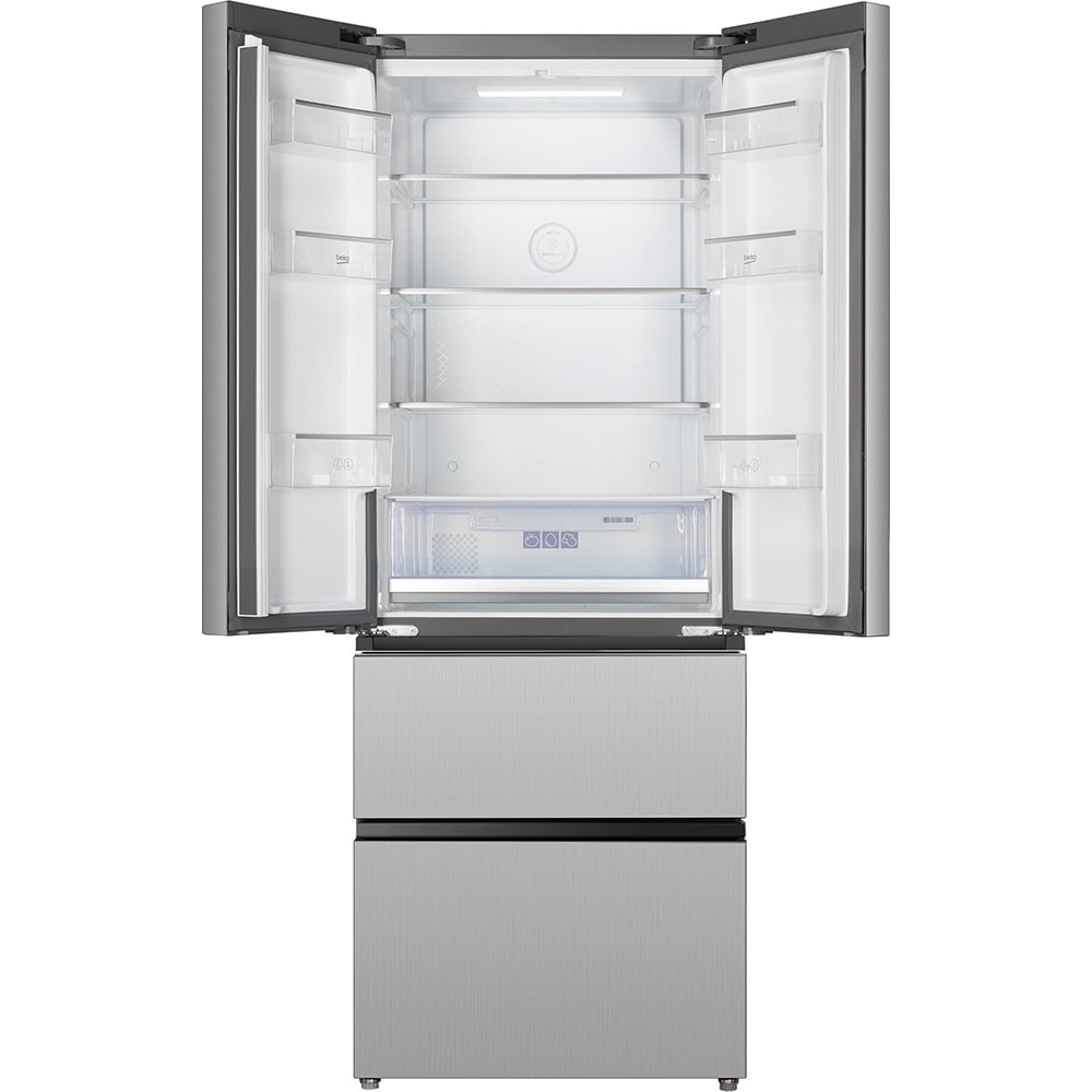 Side by Side BEKO GNO43622XPN, No Frost, 443 l, H 189 cm, Clasa E, argintiu