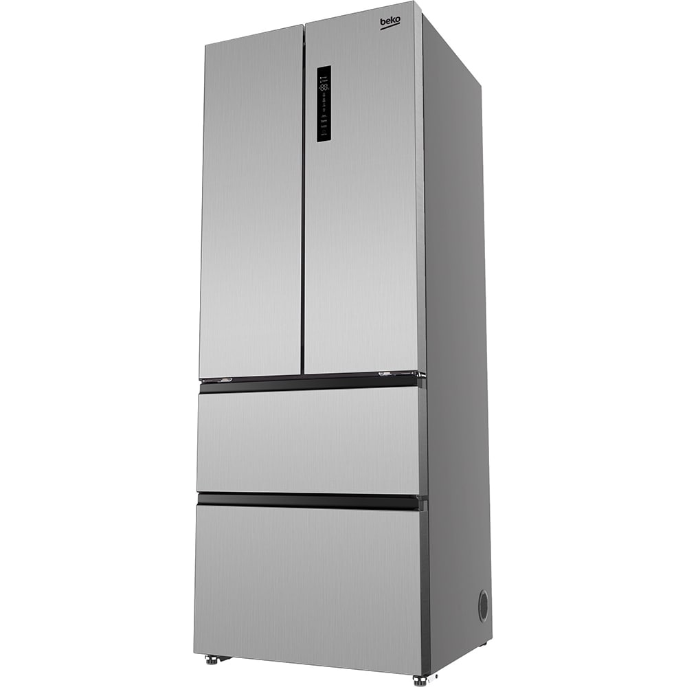 Side by Side BEKO GNO43622XPN, No Frost, 443 l, H 189 cm, Clasa E, argintiu