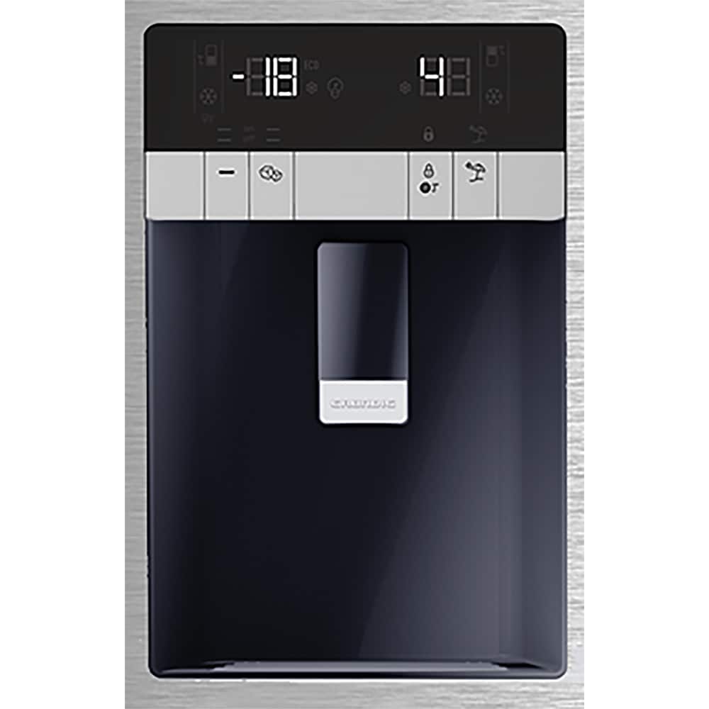 Side by Side GRUNDIG GQN1240XN, No Frost, 539 l, H 182 cm, Clasa E, inox