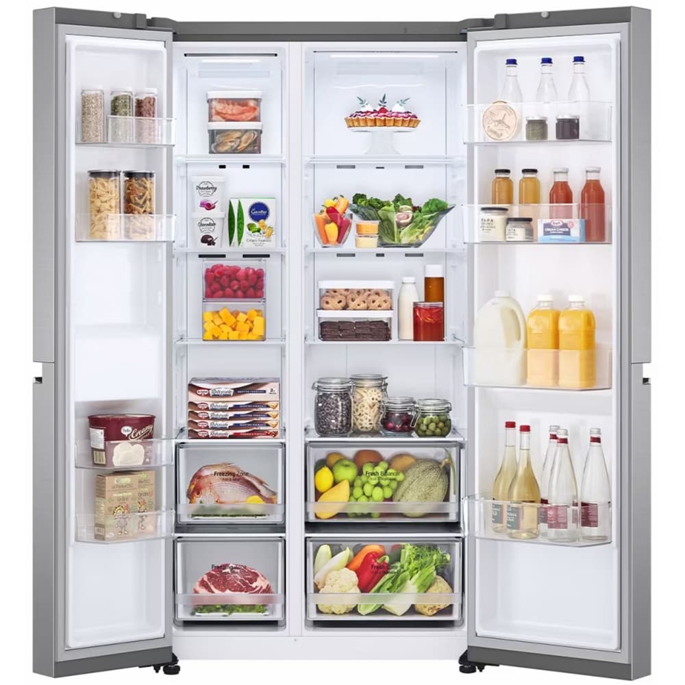 Side by Side LG GSBV70PZTE, No Frost, 655 l, H 179 cm, Clasa E, argintiu