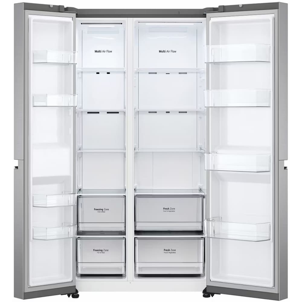 Side by Side LG GSBV70PZTE, No Frost, 655 l, H 179 cm, Clasa E, argintiu