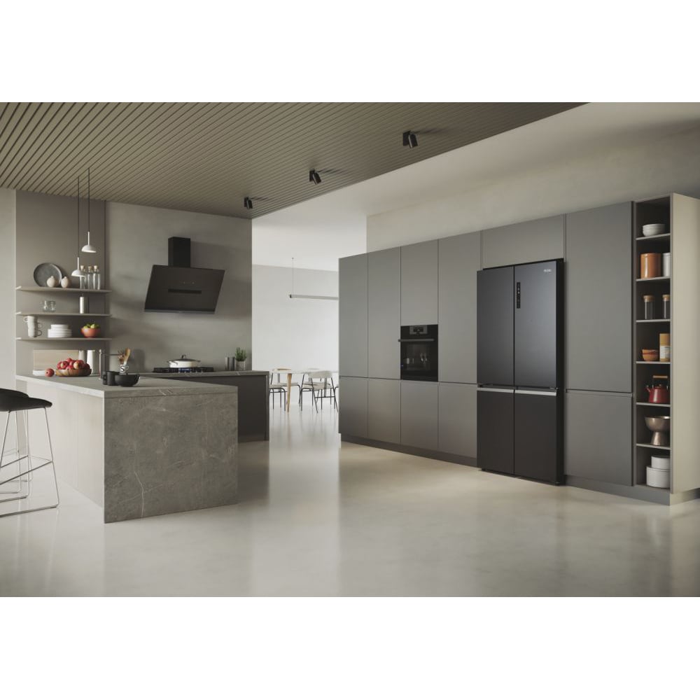 Side by Side HAIER HCR5919ENMB, No Frost, 528 l, H 190 cm, Clasa E, negru