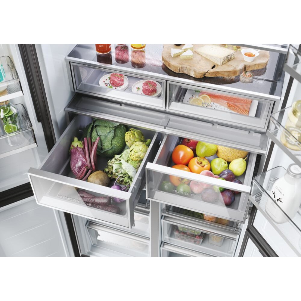 Side By Side HAIER HCW9919FSGB, No Frost, 586 l, H 190 cm, Clasa F, negru