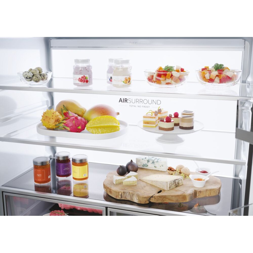 Side By Side HAIER HCW9919FSGB, No Frost, 586 l, H 190 cm, Clasa F, negru