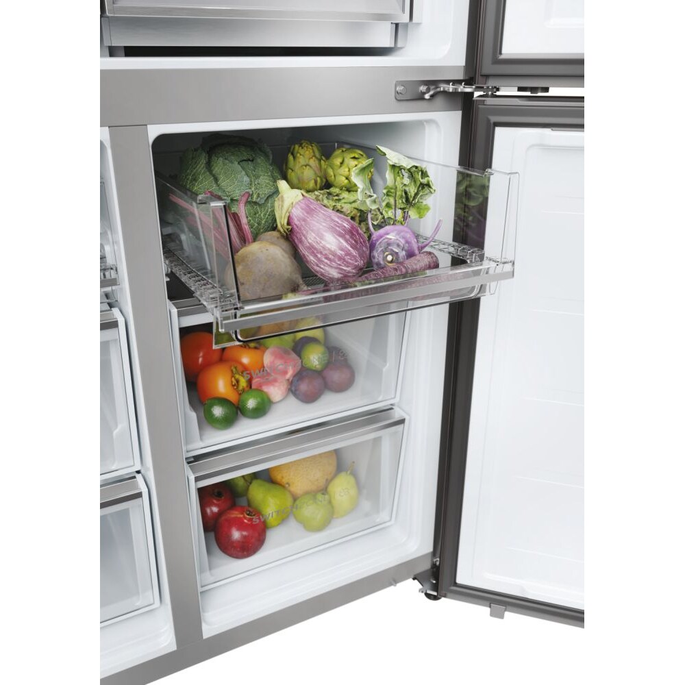 Side By Side HAIER HCW9919FSGB, No Frost, 586 l, H 190 cm, Clasa F, negru