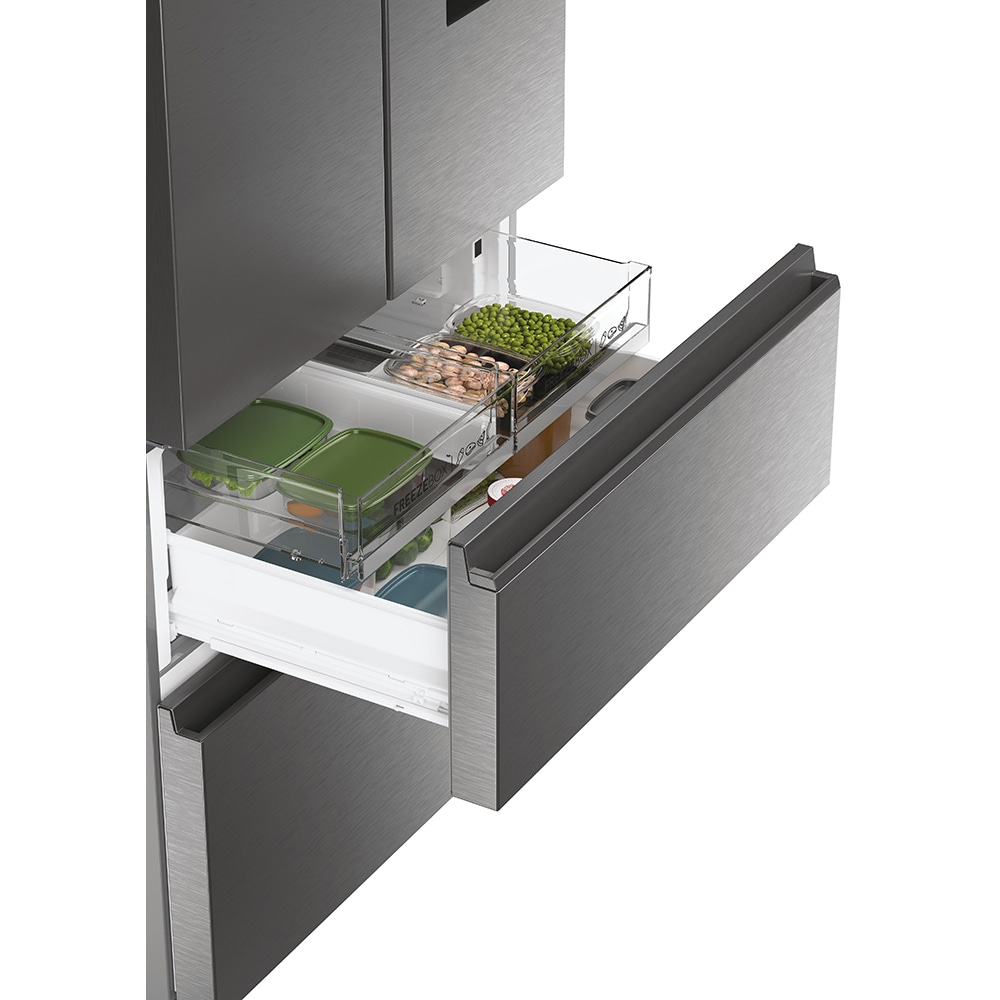 Side by Side HAIER HFW7819EWMP, Total No Frost, 537 l, H 192.5 cm, Clasa E, Dozator apa, Wi-Fi, inox