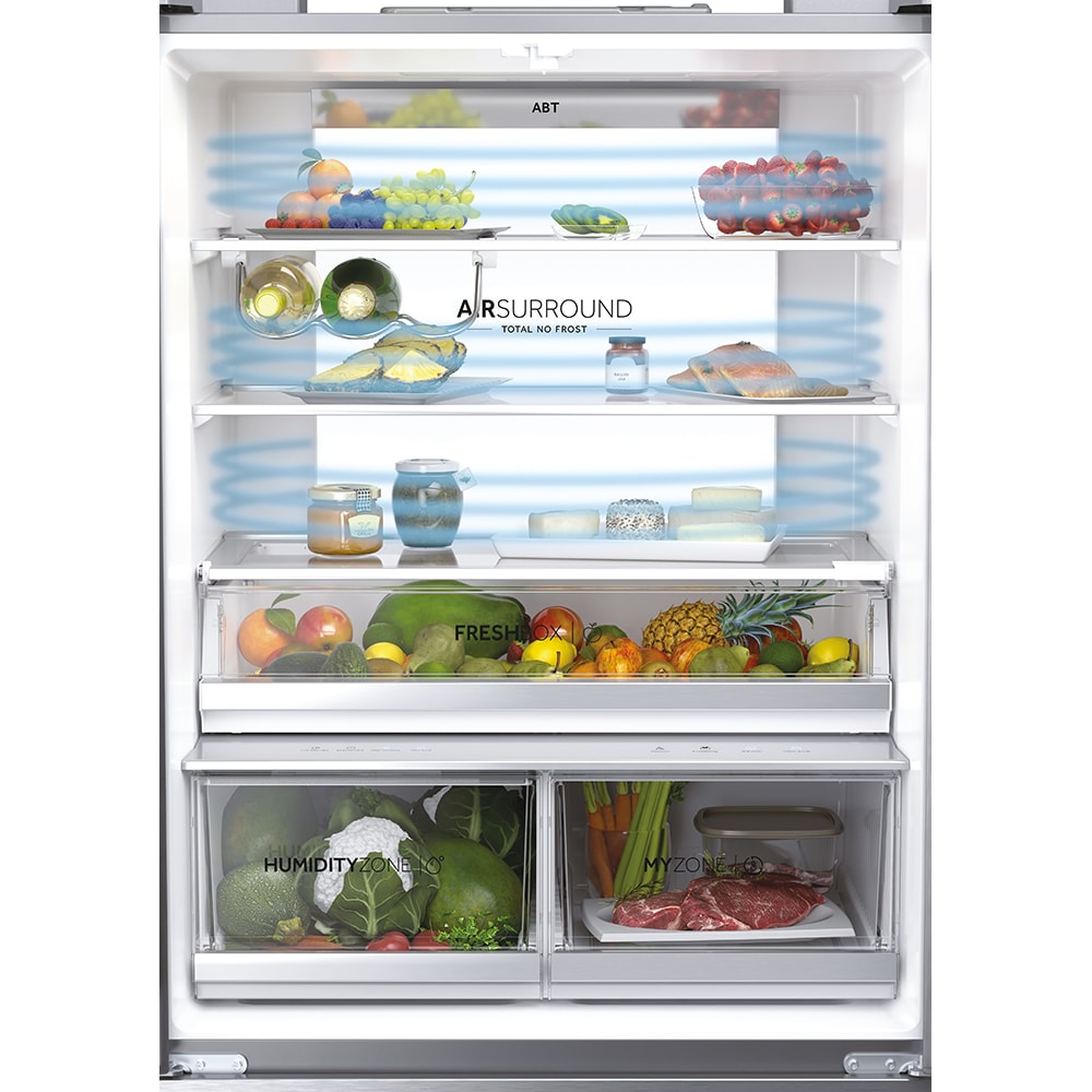 Side by Side HAIER HFW7819EWMP, Total No Frost, 537 l, H 192.5 cm, Clasa E, Dozator apa, Wi-Fi, inox