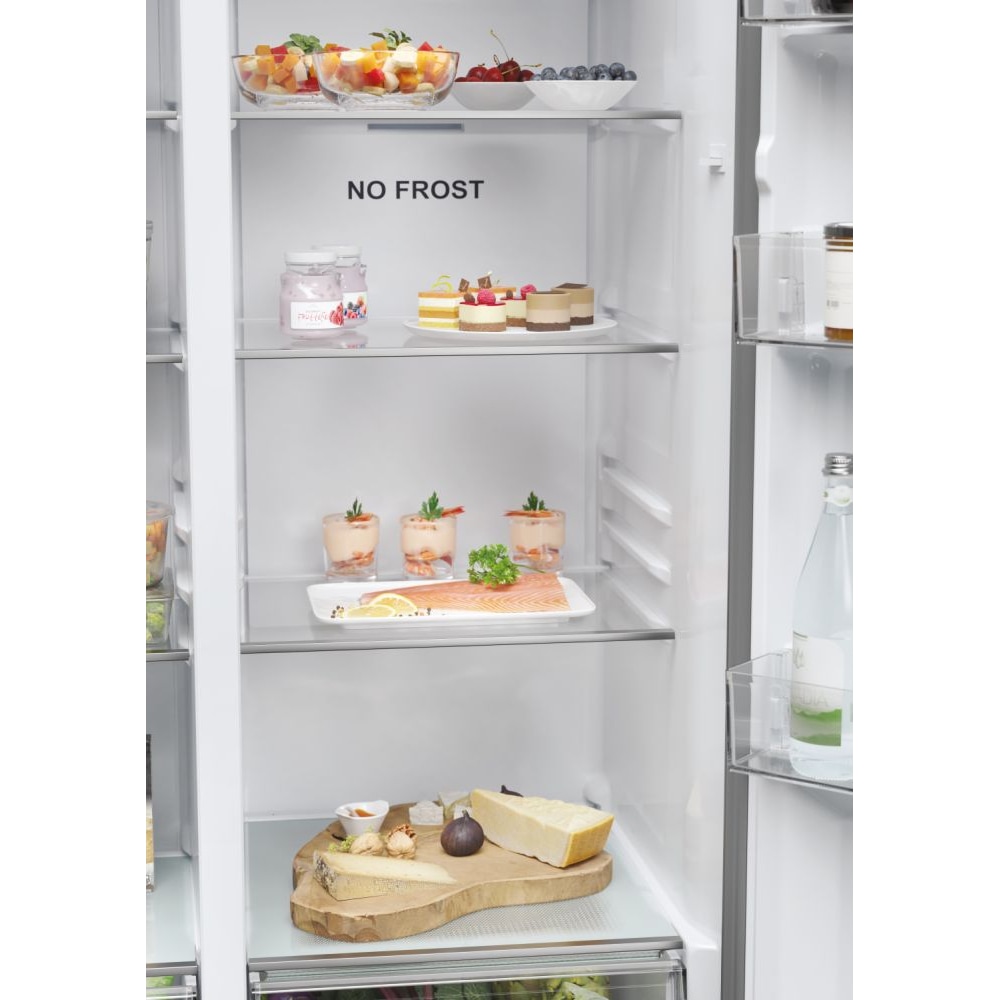 Side By Side HAIER HSR5918DIMP, No Frost, 511 l, H 177 cm, Clasa D, Dozator apa, inox