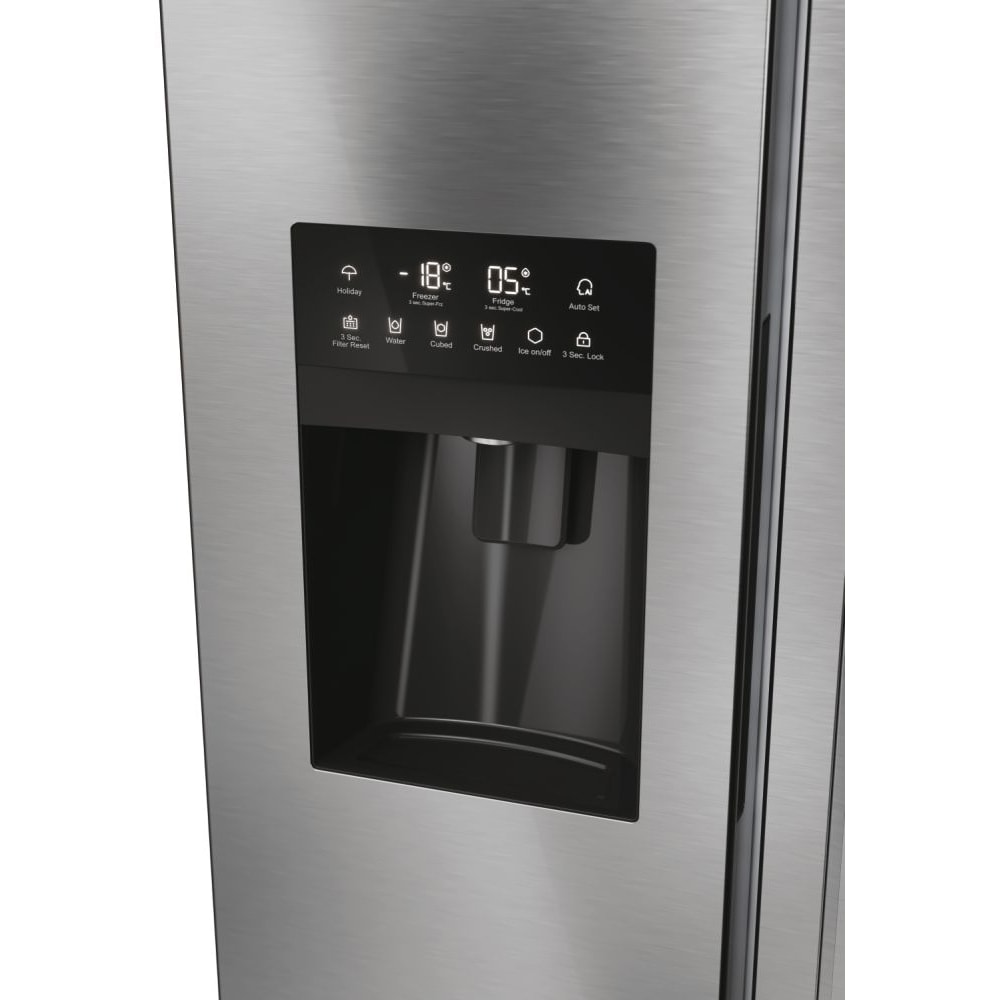 Side By Side HAIER HSR5918DIMP, No Frost, 511 l, H 177 cm, Clasa D, Dozator apa, inox