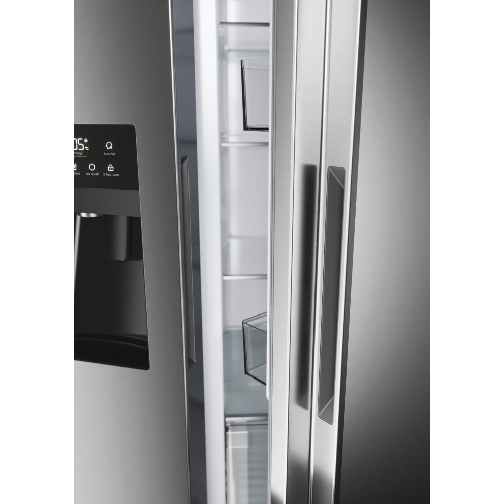 Side By Side HAIER HSR5918DIMP, No Frost, 511 l, H 177 cm, Clasa D, Dozator apa, inox