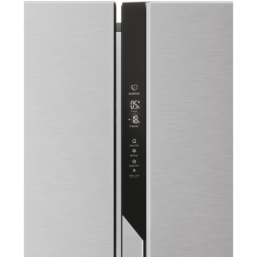 Side by Side HAIER HSR5918DNMP, Total No Frost, 528 l, H 178 cm, Clasa D, inox