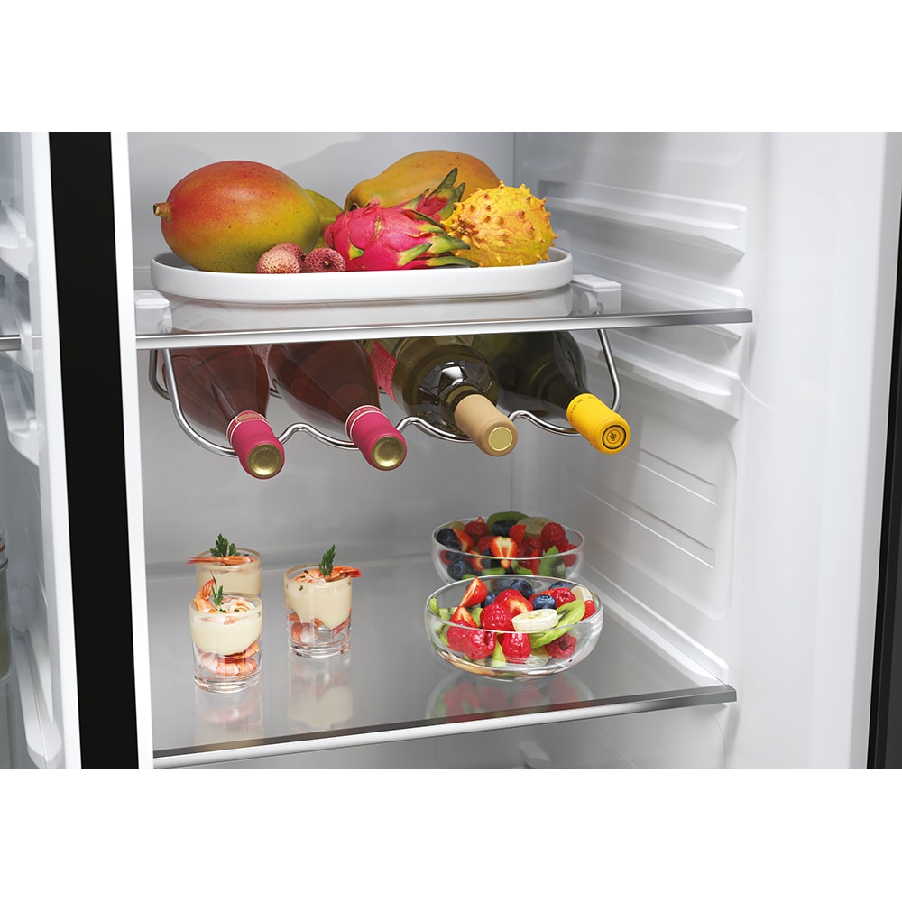 Side by Side HAIER HSW59F18EIPT, Total No Frost, 601 l, H 178 cm, Clasa E, Dozator apa, Wi-Fi, negru
