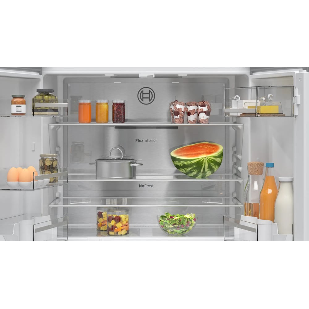 Side by Side BOSCH KFN96AXEA, No Frost, 605 l, H 183 cm, Clasa E, dark inox