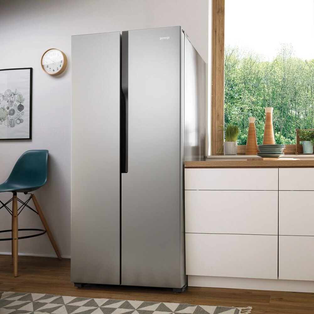 Side by Side GORENJE NRS8181KX, NoFrost Plus, 441 l, H 177.7 cm, Clasa F, argintiu