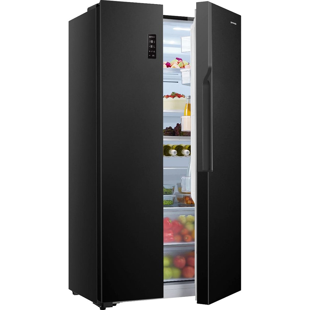 Side by Side GORENJE NRS918EMB, No Frost Plus, 519 l, H 178.6 cm, Clasa E, negru