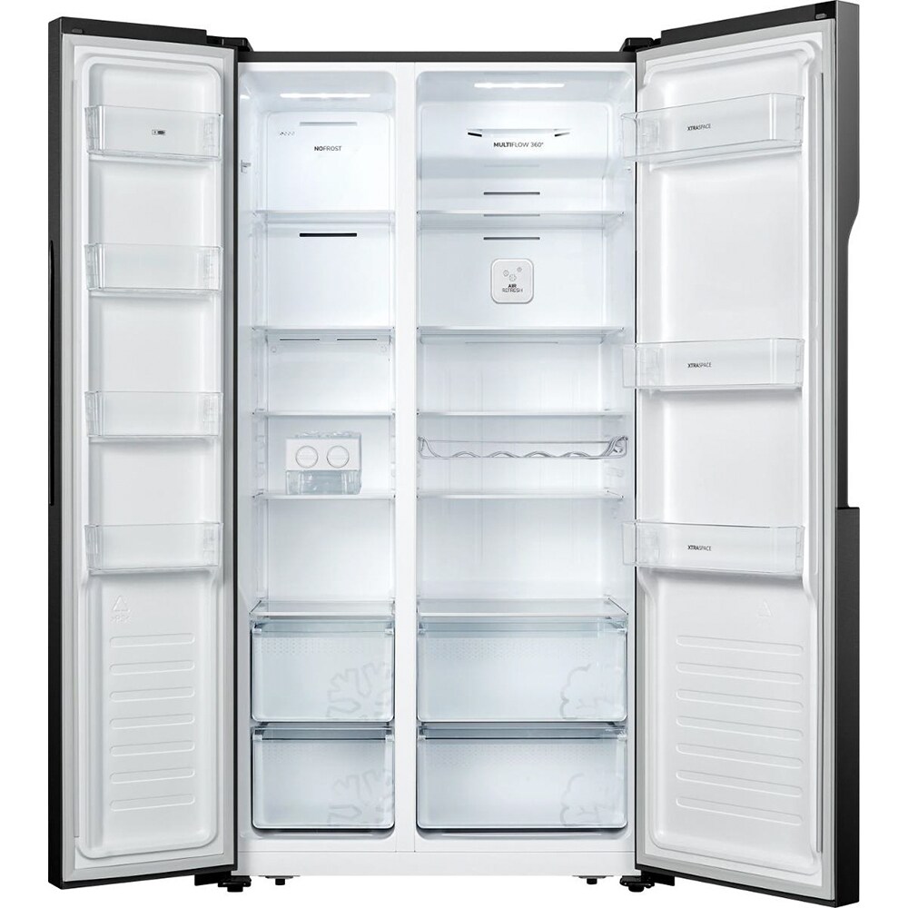 Side by Side GORENJE NRS918EMB, No Frost Plus, 519 l, H 178.6 cm, Clasa E, negru