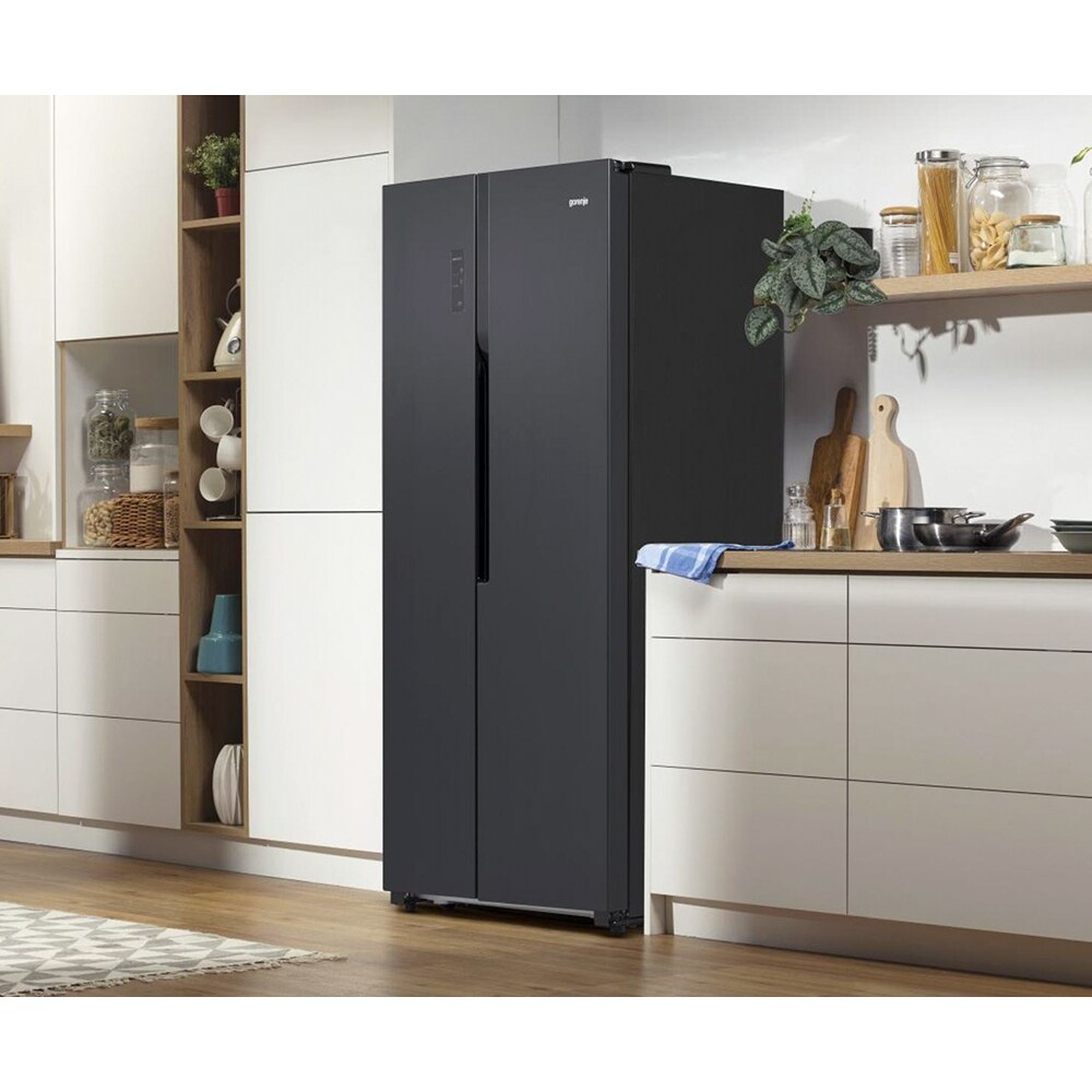 Side by Side GORENJE NRS918EMB, No Frost Plus, 519 l, H 178.6 cm, Clasa E, negru