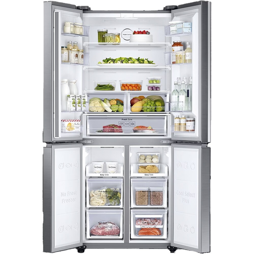 Side by Side SAMSUNG RF50K5920S8/EO, No Frost, Triple Cooling, 535 l, H 192 cm, Clasa F, inox