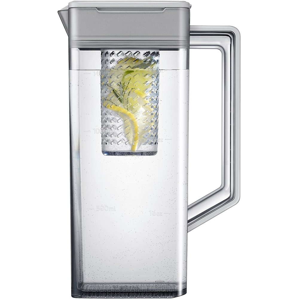 Side by Side SAMSUNG RM90F67CECEO, No Frost, AI Home 9'', 654 l, H 185.3 cm, Clasa E, Dozator apa, sticla neagra