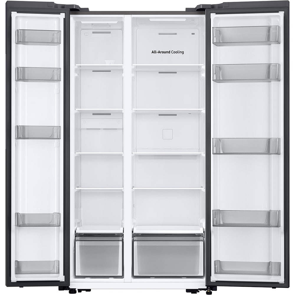 Side by Side SAMSUNG RS57DG400EM9EO, No Frost, 583 l, 178 cm, Clasa E, Wi-Fi, argintiu
