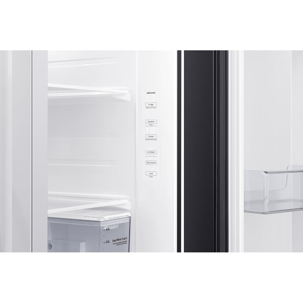 Side by Side SAMSUNG RS64DG5303B1EO, No Frost, 635 l, H 178  cm, Clasa E, Wi-Fi, Dozator apa, dark inox