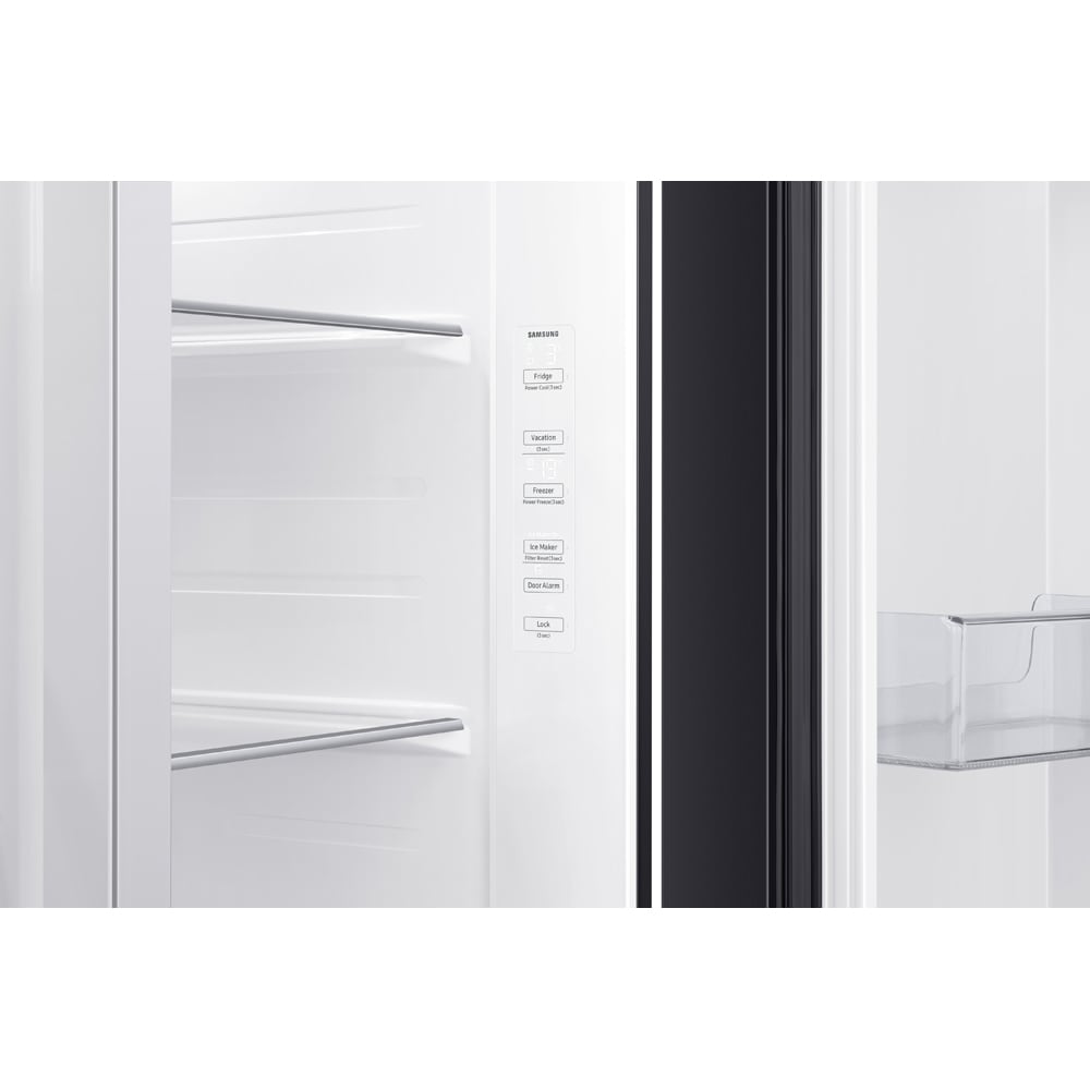 Side by Side SAMSUNG RS65DG54R32CEO, No Frost, 635 l, H 178 cm, Clasa E, Wi-Fi, Dozator apa, sticla neagra