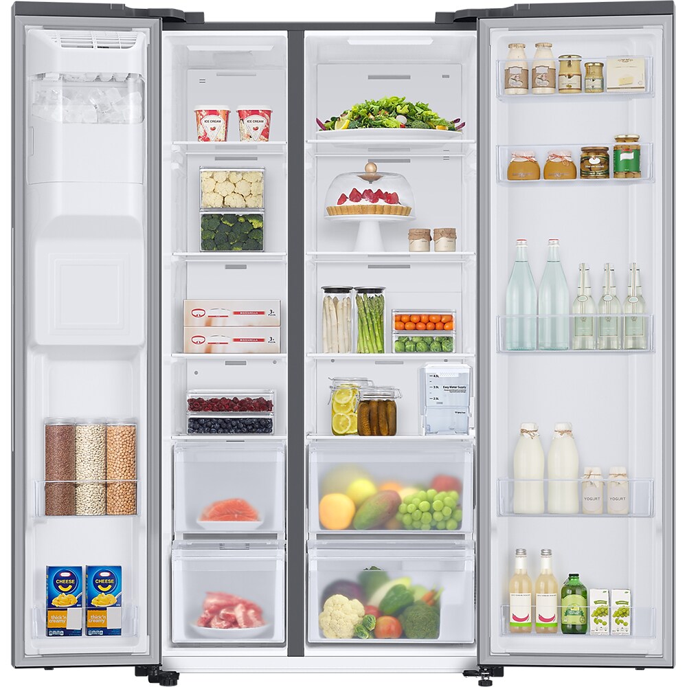 Side by Side SAMSUNG RS67A8510S9/EF, No Frost, 634 l, H 178 cm, Clasa F, Dozator apa, argintiu