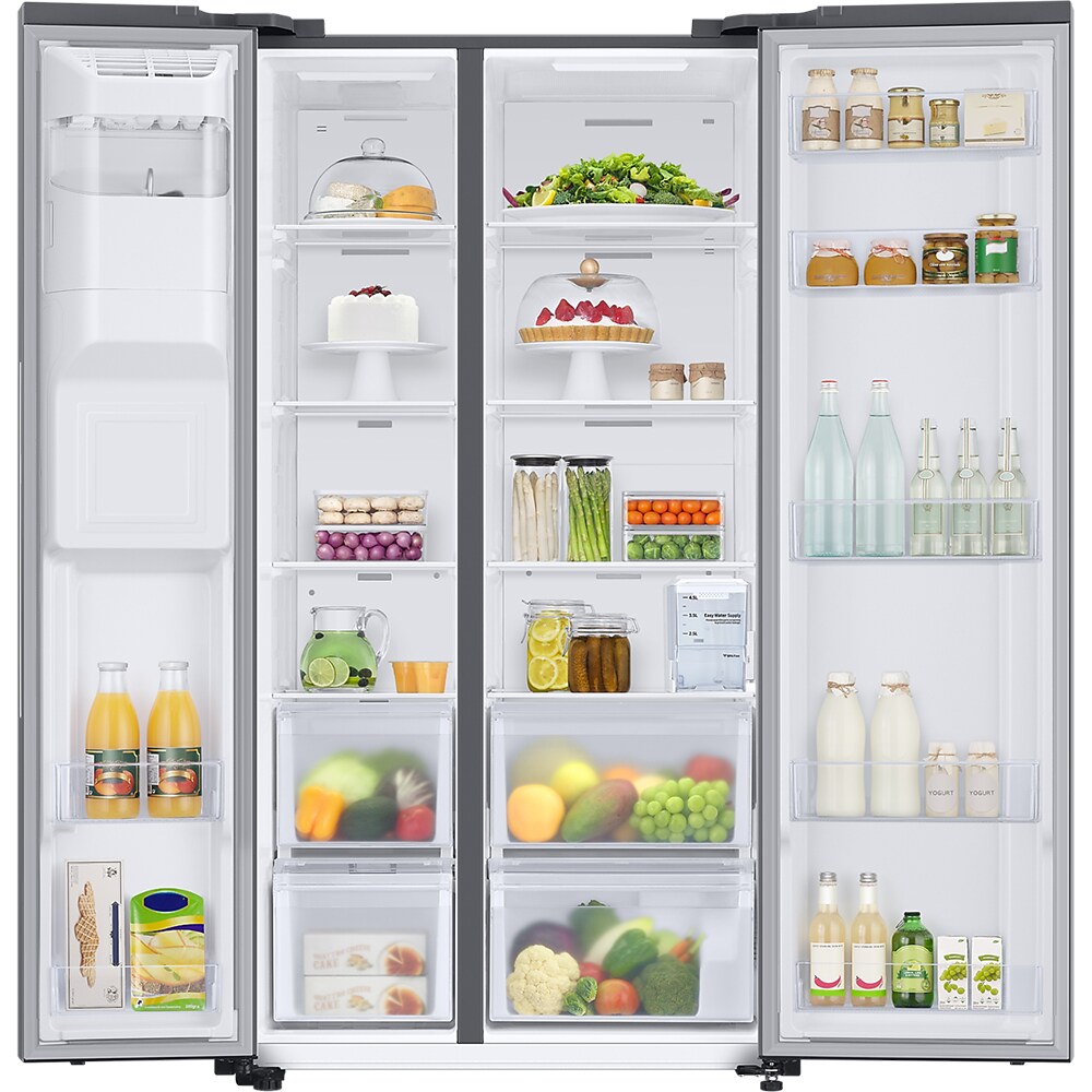 Side by Side SAMSUNG RS67A8510S9/EF, No Frost, 634 l, H 178 cm, Clasa F, Dozator apa, argintiu
