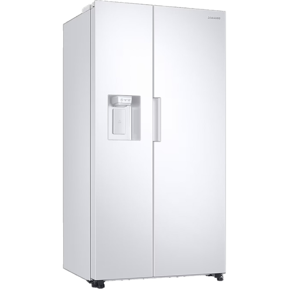 Side by Side SAMSUNG RS67A8810WW/EF, No Frost, 634 l, H 178 cm, Clasa F, dozator apa, Twin Cooling Plus, alb