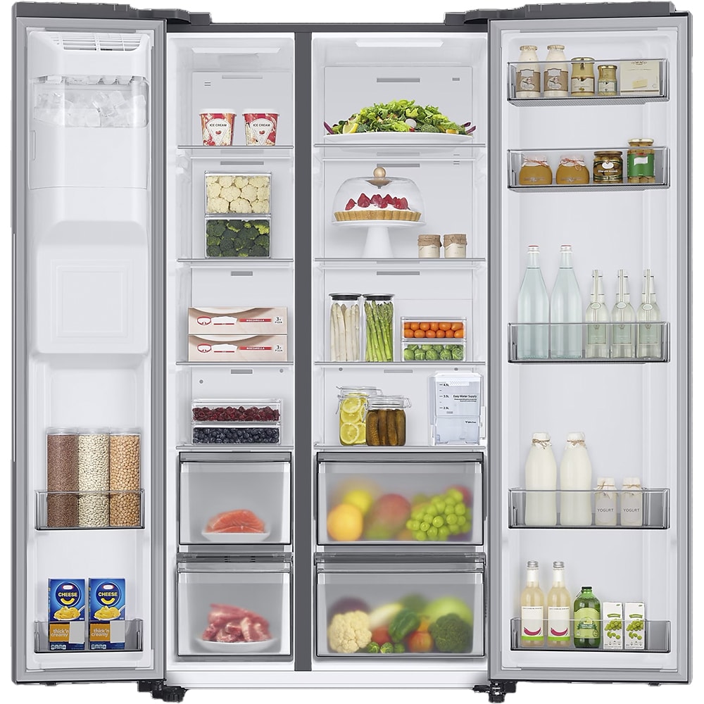 Side by Side SAMSUNG RS68A8520S9/EF, No Frost, 634 l, H 178 cm, Clasa F, Dozator apa, inox
