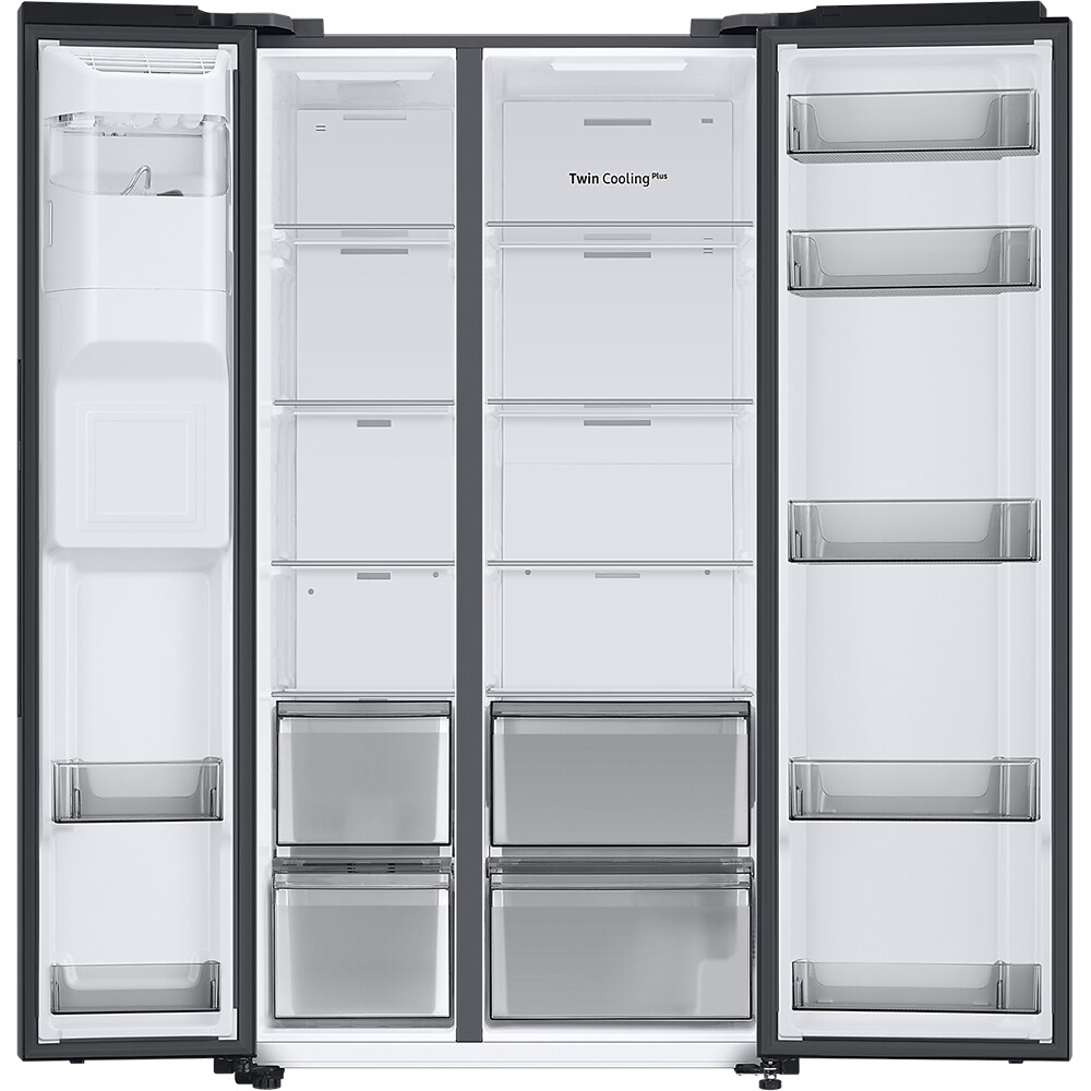 Side by Side SAMSUNG RS68A8820B1/EF, No Frost, 634 l, H 178 cm, Clasa F, Dozator apa, Twin Cooling Plus, negru