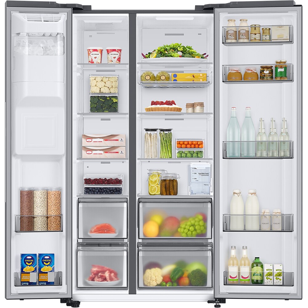 Side by Side SAMSUNG RS68CG853ES9, No Frost, 634 l, H 178 cm, Clasa E, Dozator apa, Twin Cooling Plus, argintiu