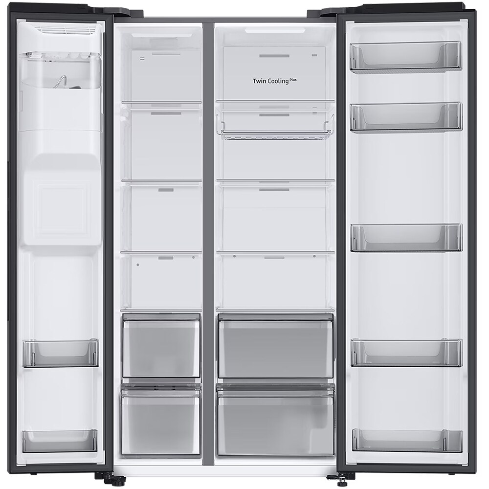 Side by Side SAMSUNG RS68CG883EB1EF, No Frost, 634 l, H 178 cm, Clasa E, Dozator apa, Twin Cooling Plus, dark inox