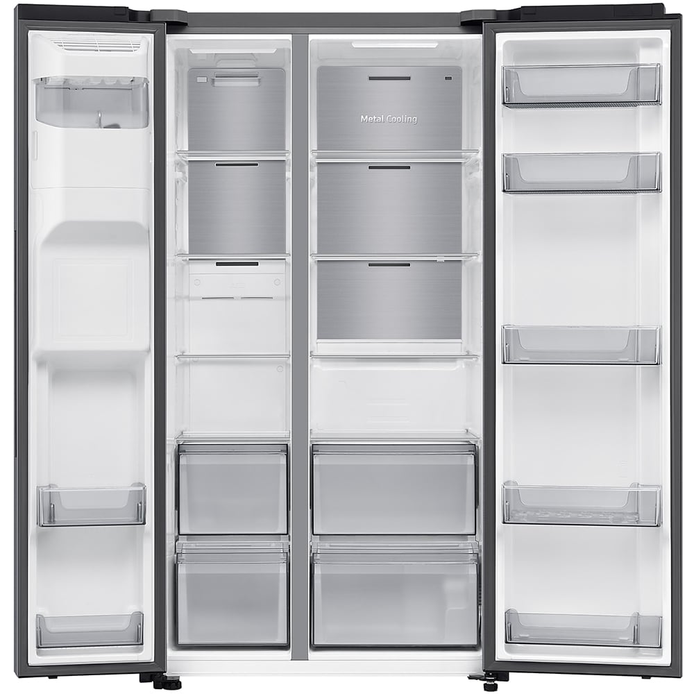 Side by Side SAMSUNG RS70F64KETEO, No Frost, AI Energy, 640 l, H 178.4 cm, Clasa E, Dozator apa, inox