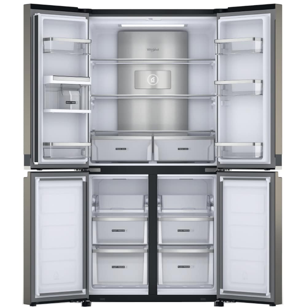 Side by Side WHIRLPOOL WQ9 U2BL EF, No Frost, 594 l, H 187 cm, Clasa E, dark inox