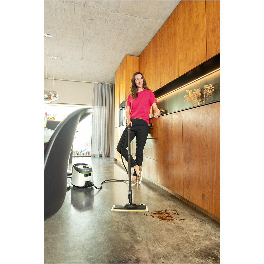 Aparat de curatat cu abur KARCHER SC 5 Deluxe Signature Line 15134910, 1.3l, 2250W, alb-negru