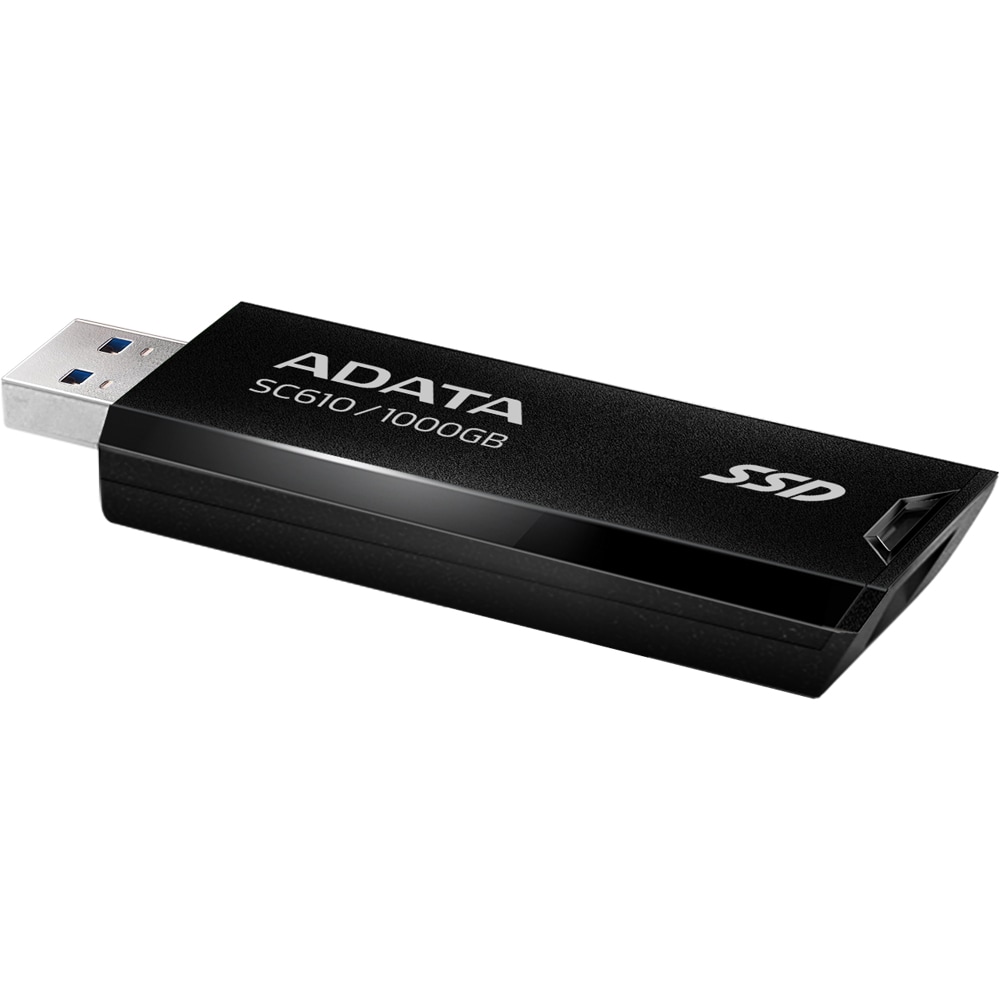 SSD extern ADATA SC610-1000G-CBK/RD, 1TB, USB 3.2 Gen3.2, negru