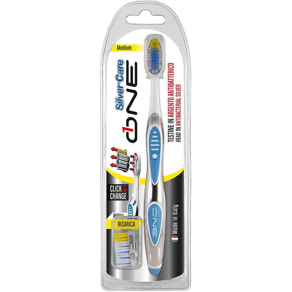 Periuta de dinti SILVER CARE One Medium + rezerva, multicolor