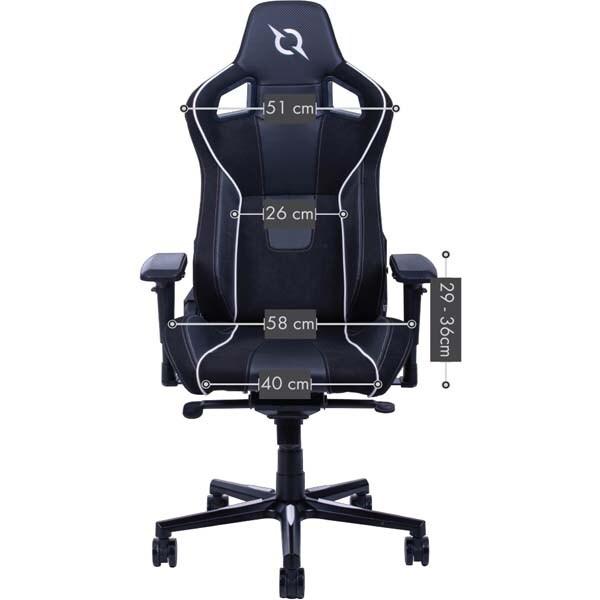 Scaun Gaming AQIRYS Calypso, negru-alb