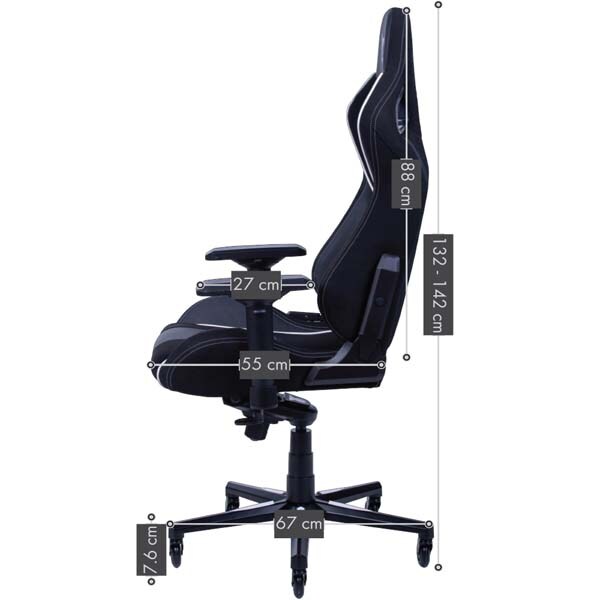 Scaun Gaming AQIRYS Calypso, negru-alb