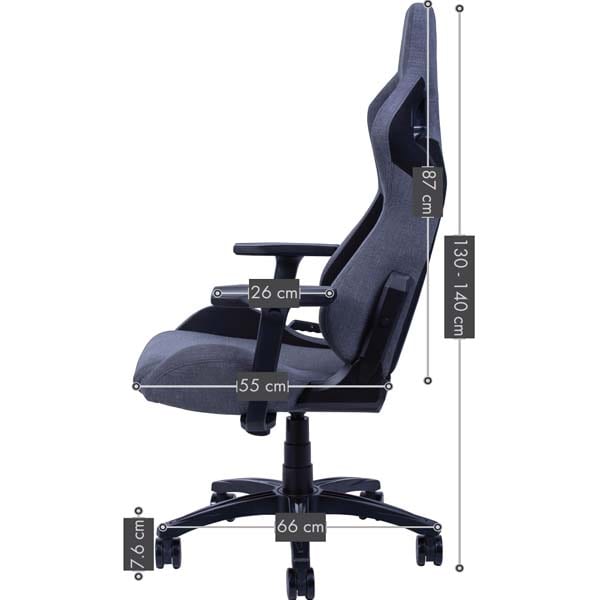 Scaun Gaming AQIRYS Fenrir, gri-negru