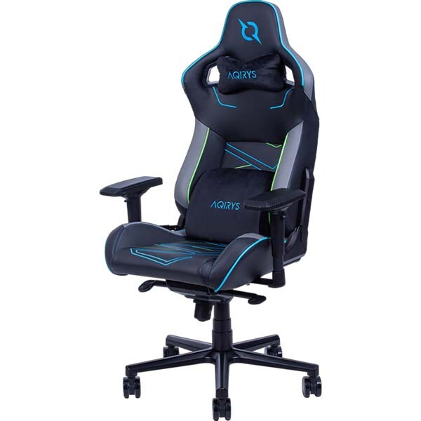 Scaun Gaming AQIRYS Hyperion, negru-gri-albastru