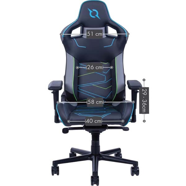 Scaun Gaming AQIRYS Hyperion, negru-gri-albastru