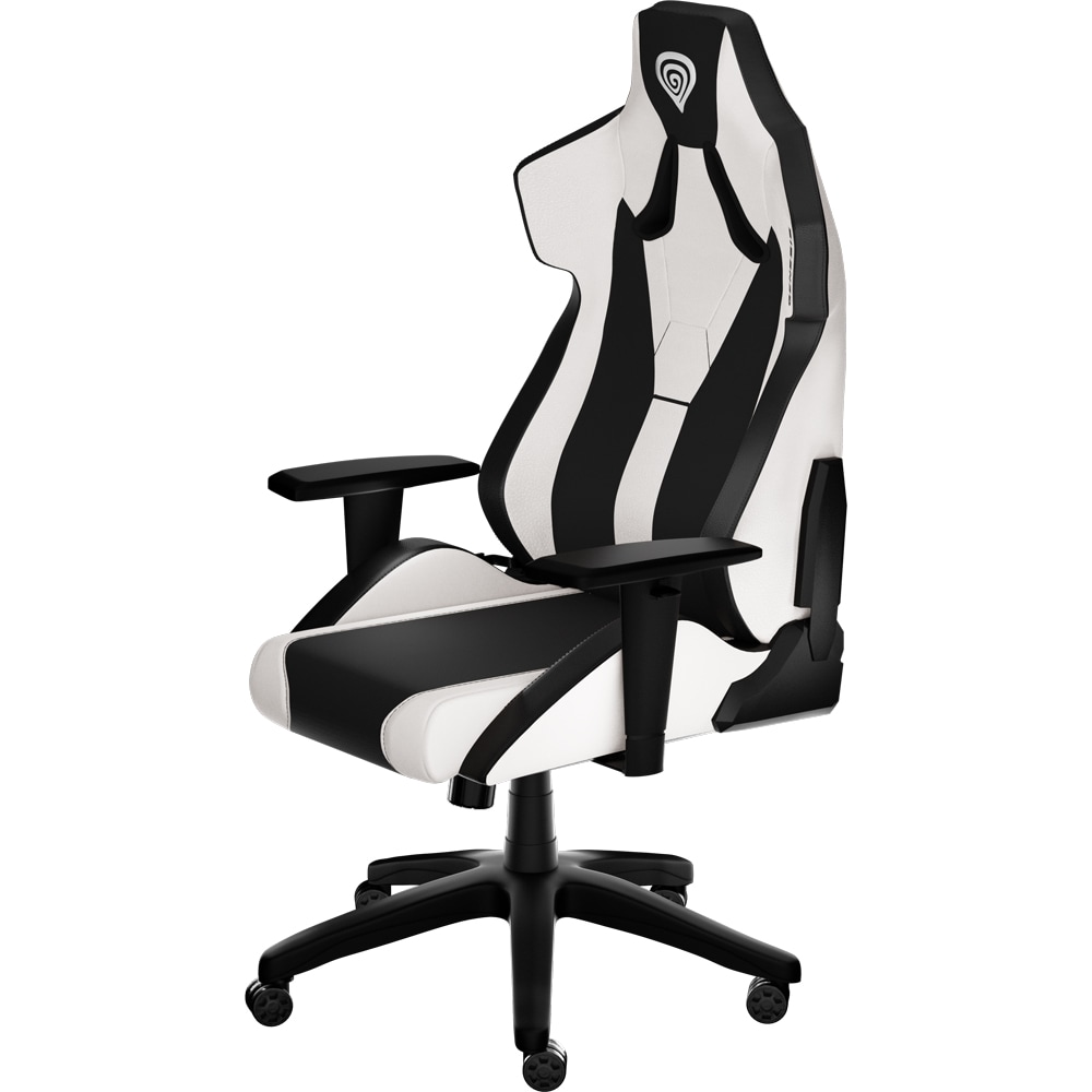 Scaun Gaming GENESIS Nitro 650 Howlite White, alb-negru